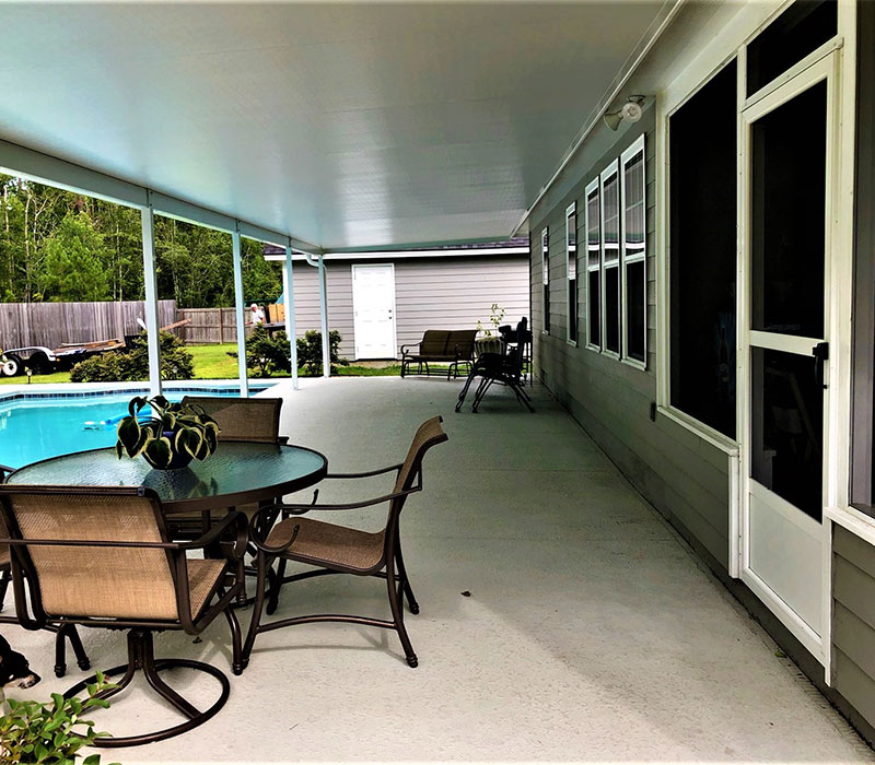 Residential Patio with Aluminum Roof Systems